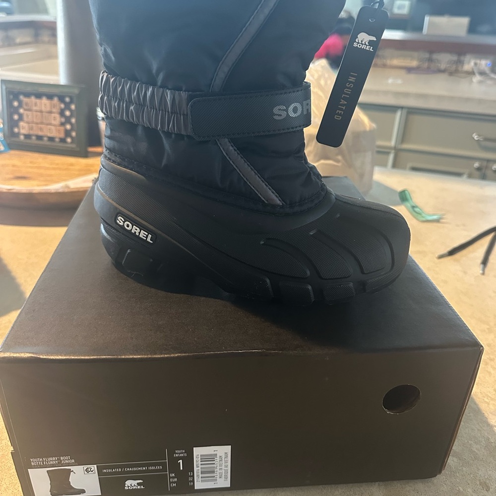 Sorel Kids Black Snow Boots